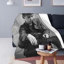 Thomas Sangster Blanket Fleece Spring Autumn Actor The Queen's Gambit Portable Lightweight Thin Throw Blankets for Bed Outdoor